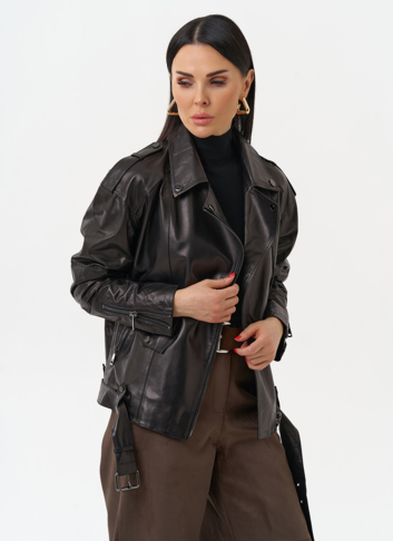 Женская куртка-косуха из натуральной кожи