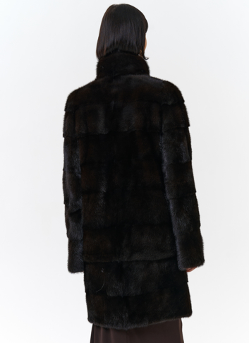 Поперечная шуба из норки