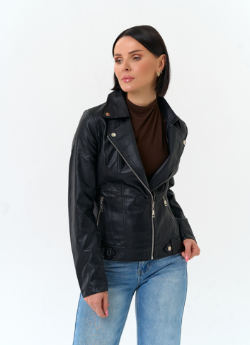 Женская куртка косуха из эко кожи