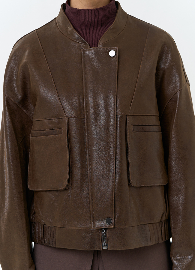 Женская куртка бомбер из натуральной кожи модель № 32749 универмаг малина