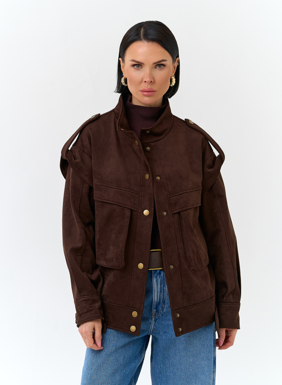 Женская куртка из эко замши