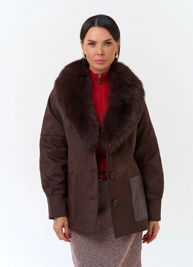 Женская куртка из эко замши модель № 34238 в кредит