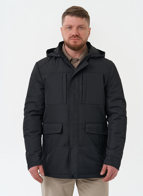 Мужская утепленная куртка с капюшоном