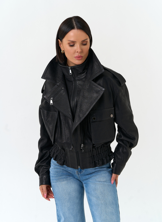 Женская куртка из натуральной кожи