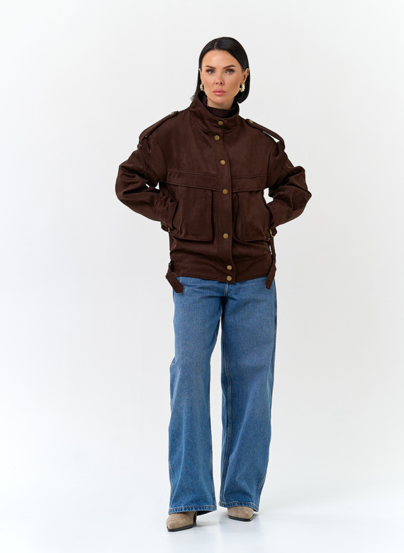 Женская куртка из эко замши