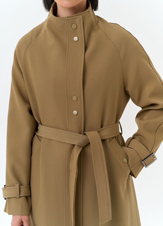 Женский плащ с воротником стойкой модель № 33098 универмаг малина