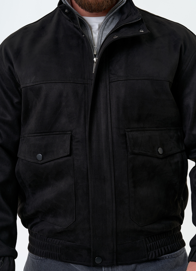 Мужская куртка бомбер из эко замши модель № 32883 универмаг малина