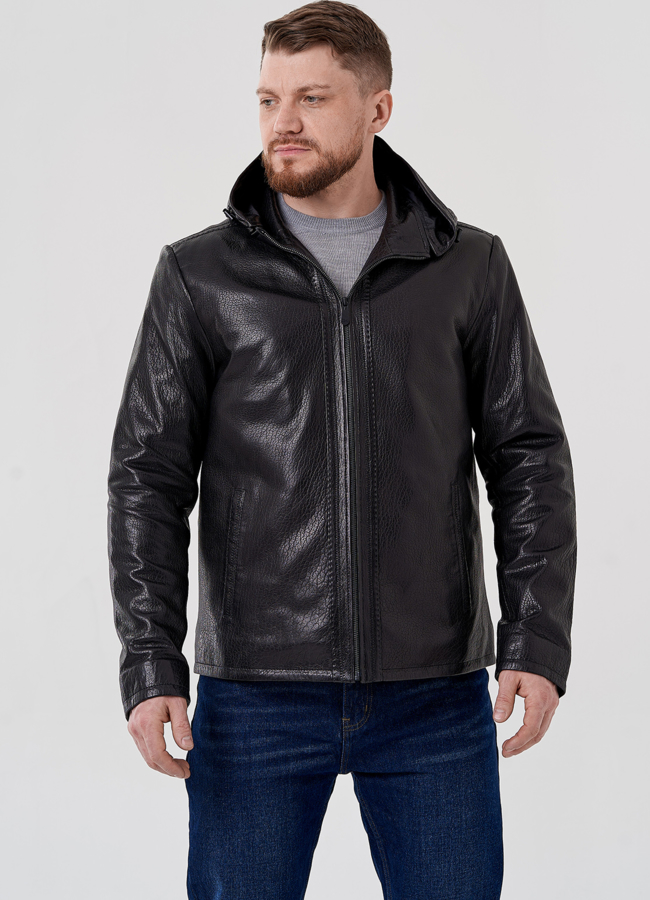 Мужская куртка из натуральной кожи  модель № 24395 универмаг малина