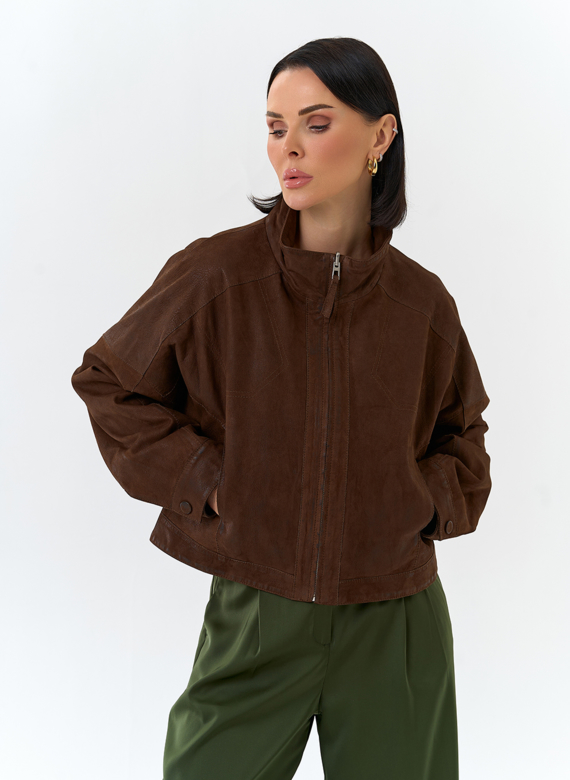 Женская двухсторонняя куртка из натуральной кожи