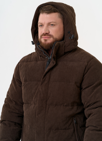 Мужской вельветовый пуховик