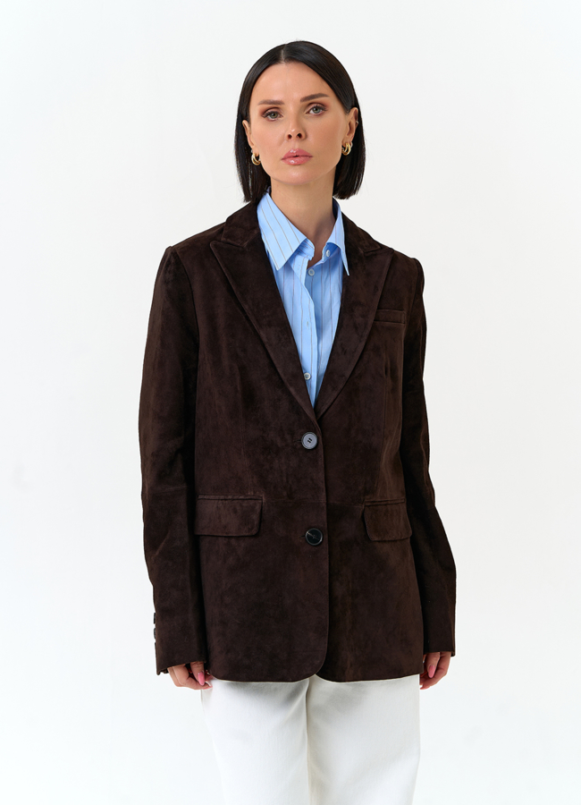 Женский замшевый жакет модель № 29925 универмаг малина