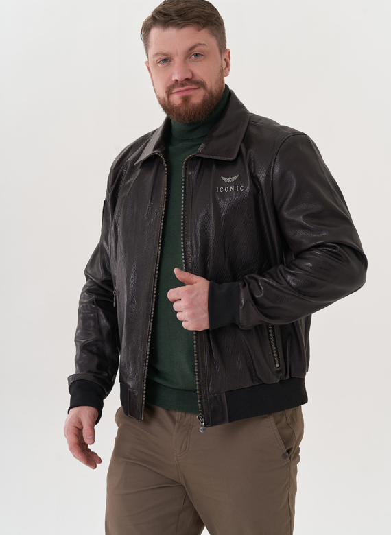 Мужская кожаная куртка "пилот"