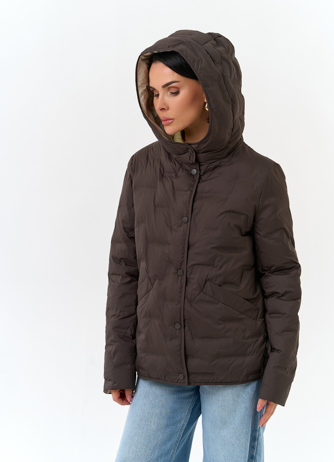 Женская куртка с капюшоном модель № 32703 универмаг малина