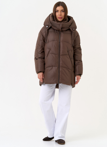Женский пуховик с капюшоном