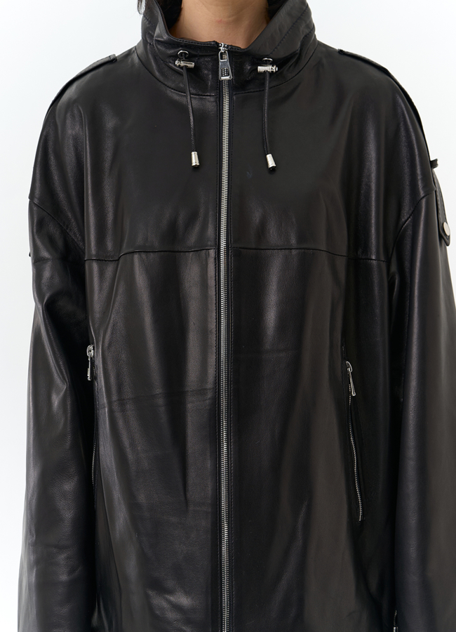 Куртка из натуральной кожи с воротником стойка модель № 32876 универмаг малина