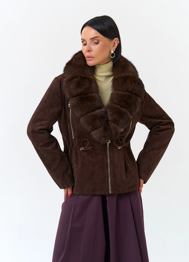 Женская куртка из эко замши модель № 34094 в кредит