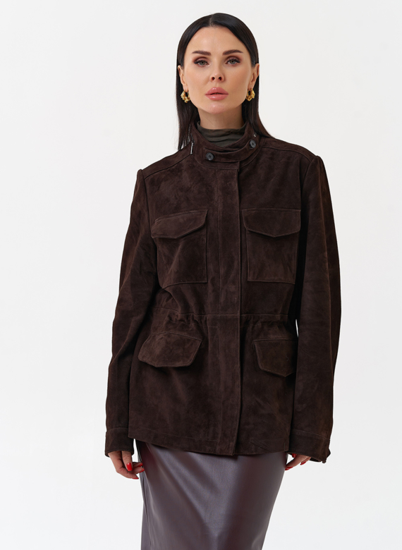 Замшевая куртка сафари