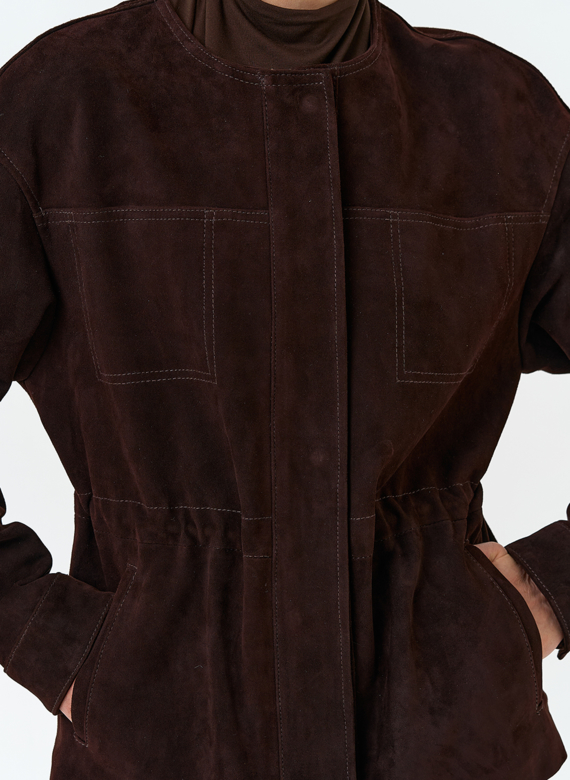 Жакет из натуральной замши