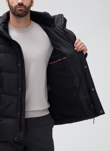 Мужской пуховик с капюшоном 