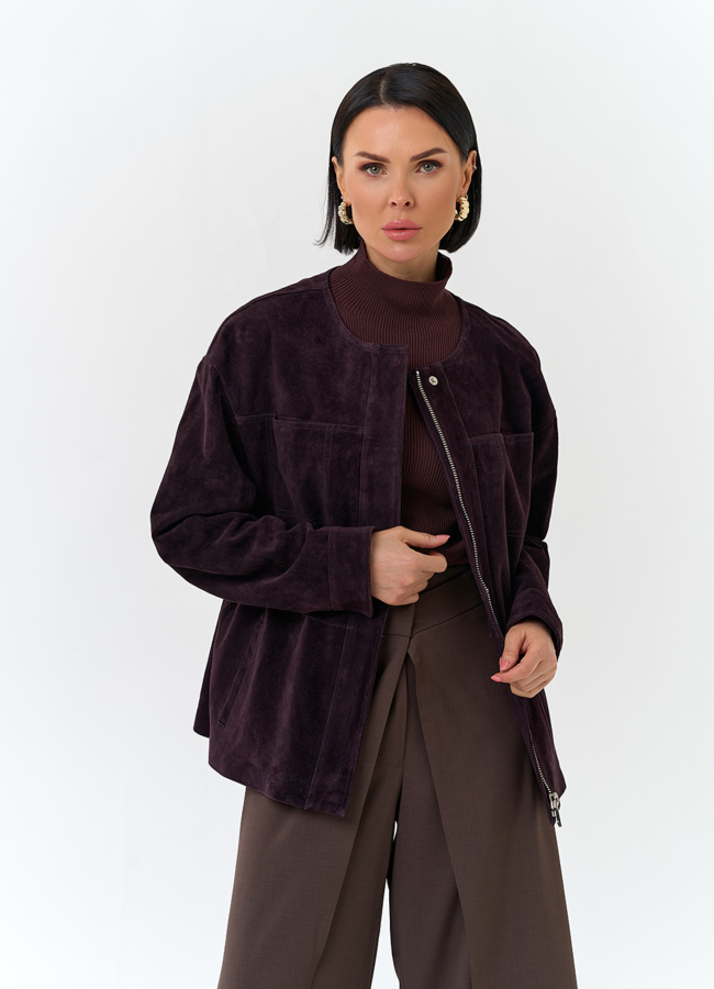 Жакет из натуральной замши модель № 32732 универмаг малина