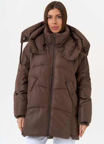 Женский пуховик с капюшоном