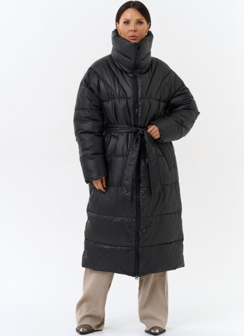 Женский пуховик с воротником стойкой