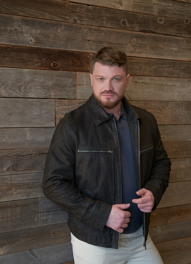 Мужская куртка из натуральной кожи  модель № 30061 в кредит