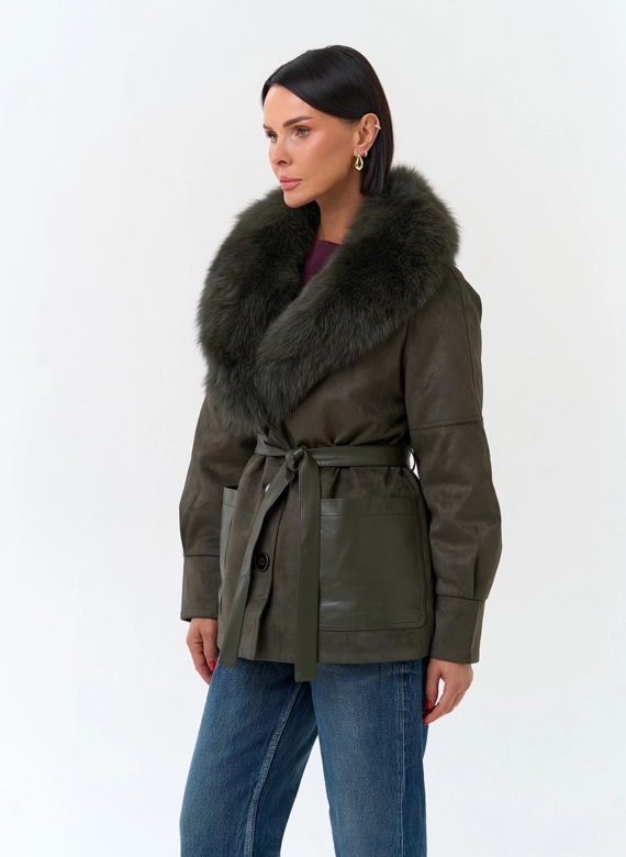 Женская куртка из эко замши